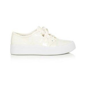 New! Via Spiga Viola Croc Emobossed Leather Sneaker 6.5